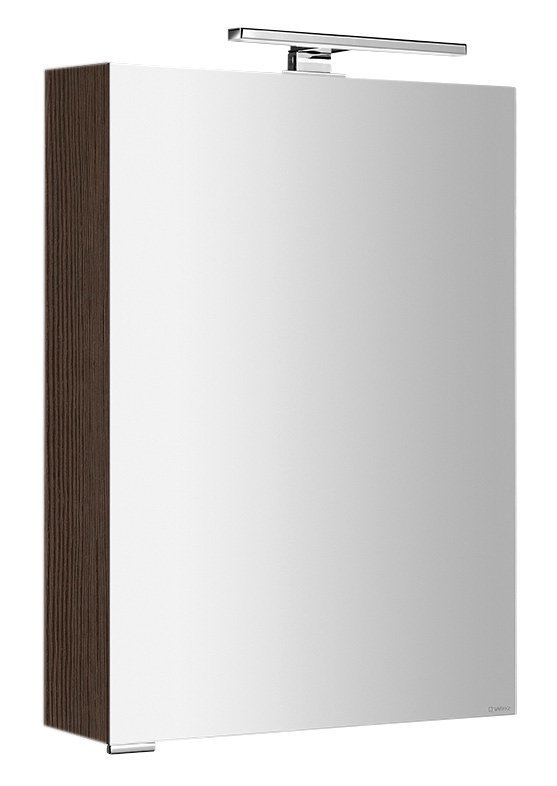 MIRRÓ Spiegelschrank mit LED Beleuchtung, 50x70x16cm, links/rechts, Kiefer Rustikal