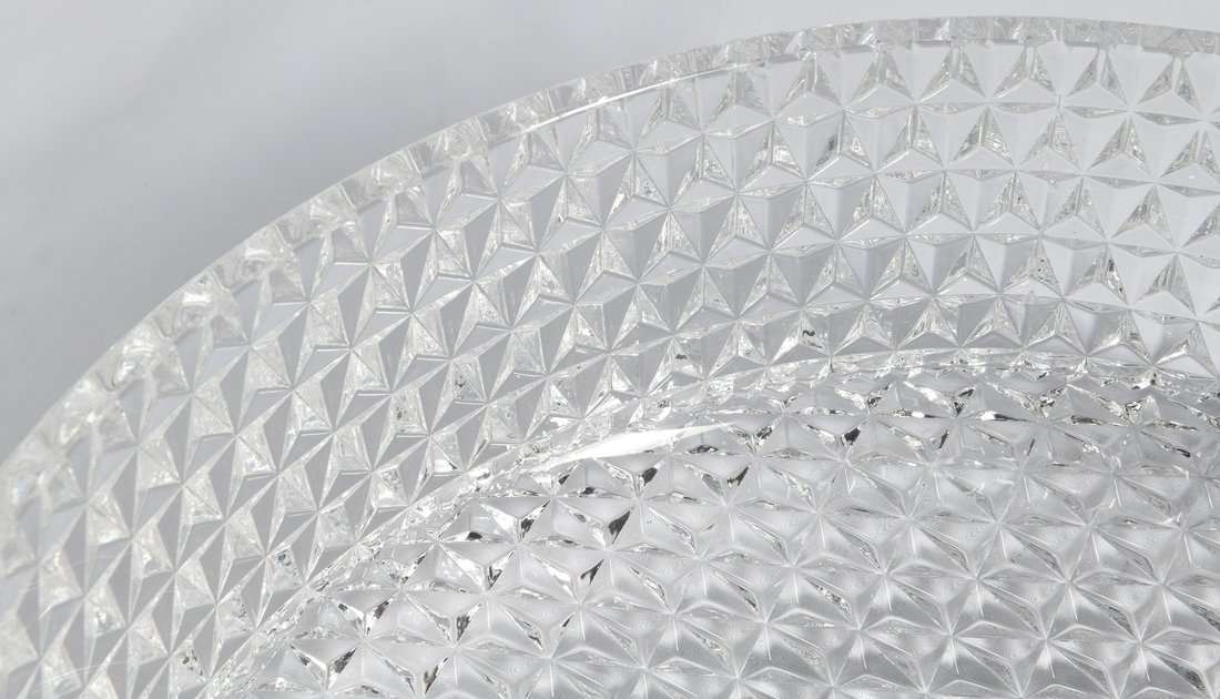 MARAGUA Graviertes Glaswaschbecken Ø 39,5cm, klarglas