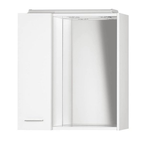 ZOJA/KERAMIA FRESH Spiegelschrank,LED Beleuchtung, 60x60x14cm, links, weiß