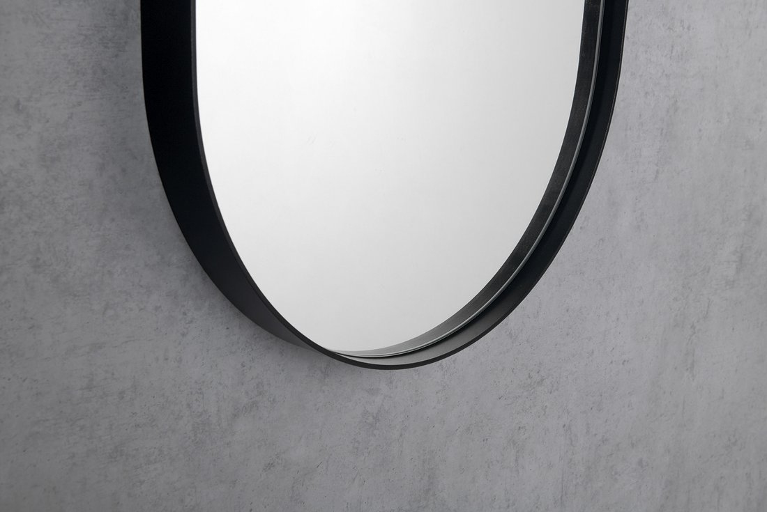 PUNO Spiegel im Metallrahmen 40x70cm, schwarz matt