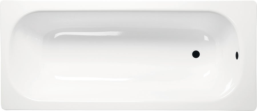 Emaille-Sitzwanne Rechteck 120x70x38cm, weiß