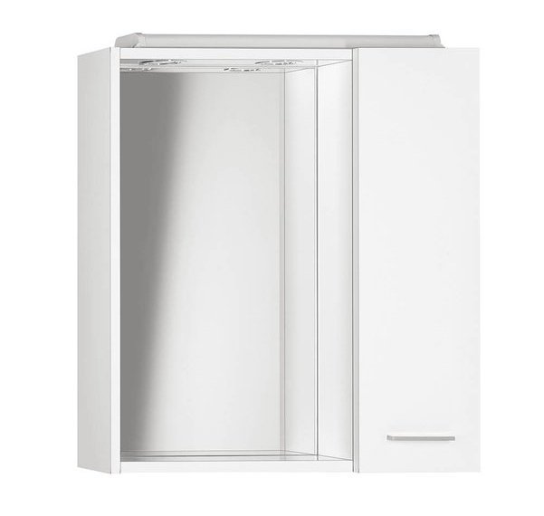 ZOJA/KERAMIA FRESH Spiegelschrank, LED Beleuchtung, 60x60x14cm, rechts, weiß
