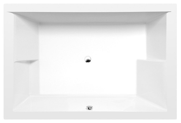 DUPLA asymmetrische Badewanne 180x120x54cm, weiß
