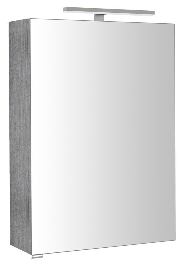 RIWA Spiegelschrank mit LED Beleuchtung, 50x70x17cm, Silbereiche