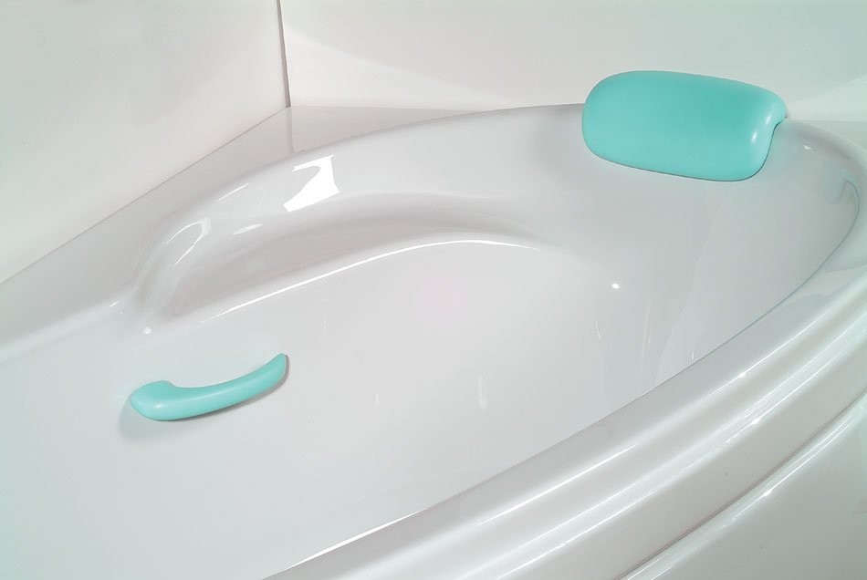 NAOS L asymmetrische Badewanne 158x100x43cm, links, weiß