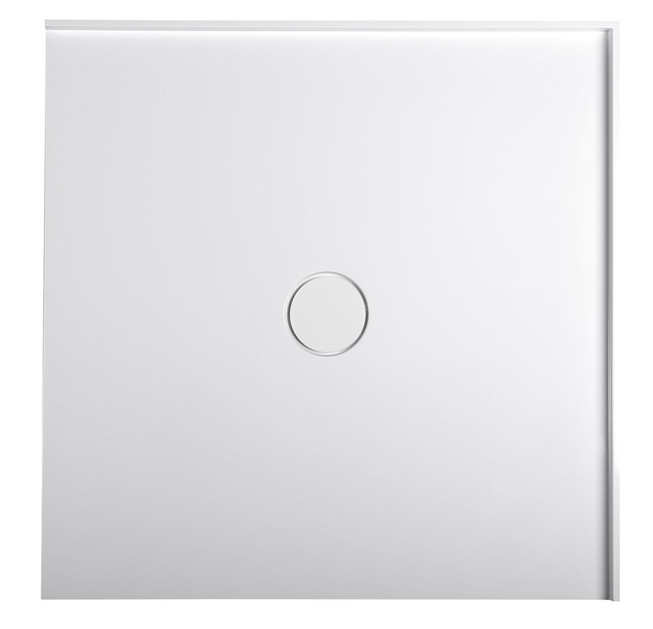 MIRAI Gussmarmor - Duschwanne, Quadrat 90x90x1,8cm, weiß