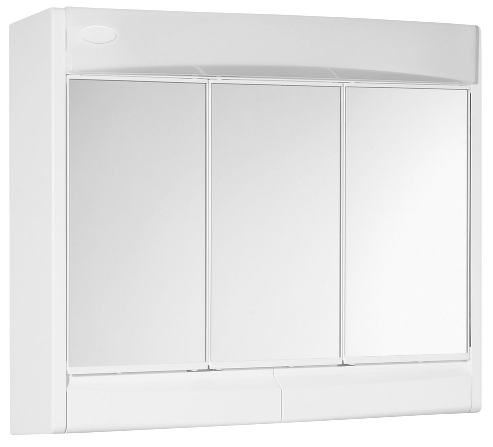 SAPHIR Spiegelschrank 60x51x18cm, Leuchtstofflampe T8,1x15W, Kunststoff weiß