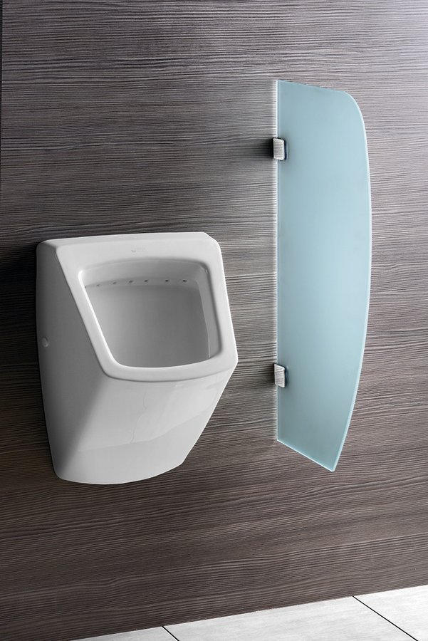 Urinal-Trennwand, 80x40 cm, Sicherheitsglas