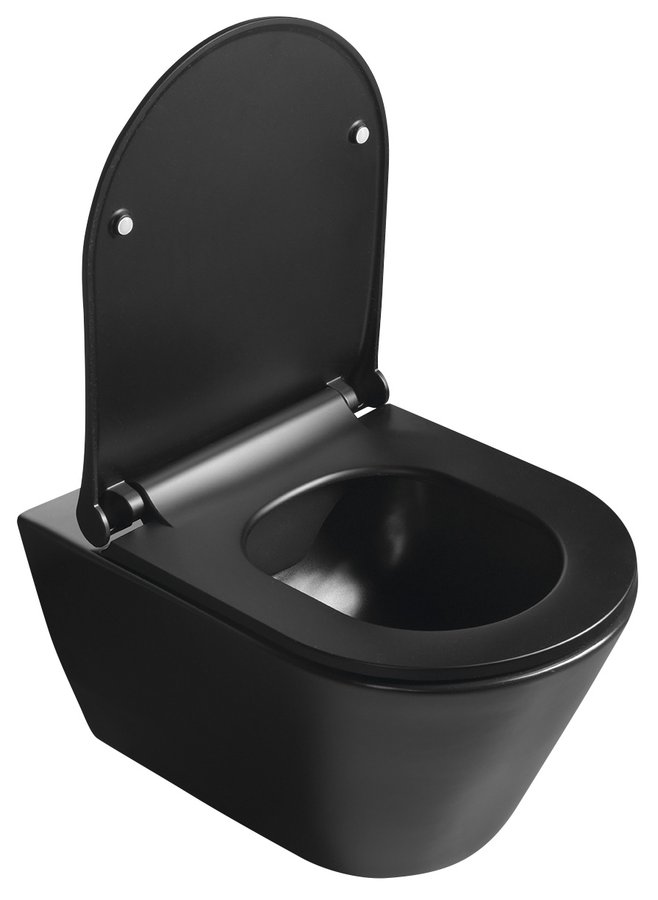 AVVA Slim WC Sitz mit Soft Close System , Schwarz matt