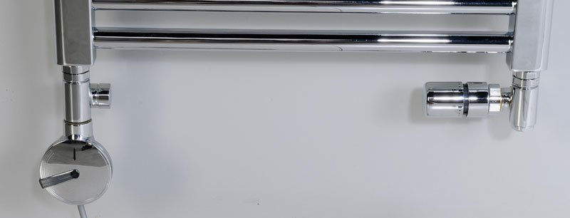 CORNER COMBI Thermostat-Anschlusset, rechts, gebürsteter Edelstahl