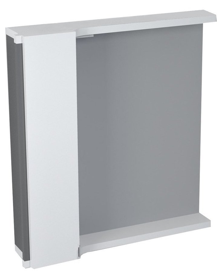 PULSE Spiegelschrank mit LED beleuchtung 2x3W 75x80x17 cm, links, weiß/Anthrazit (PU077L)