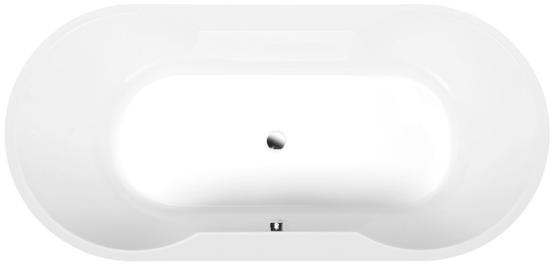 IO Ovale Badewanne 180x85x49cm, weiß