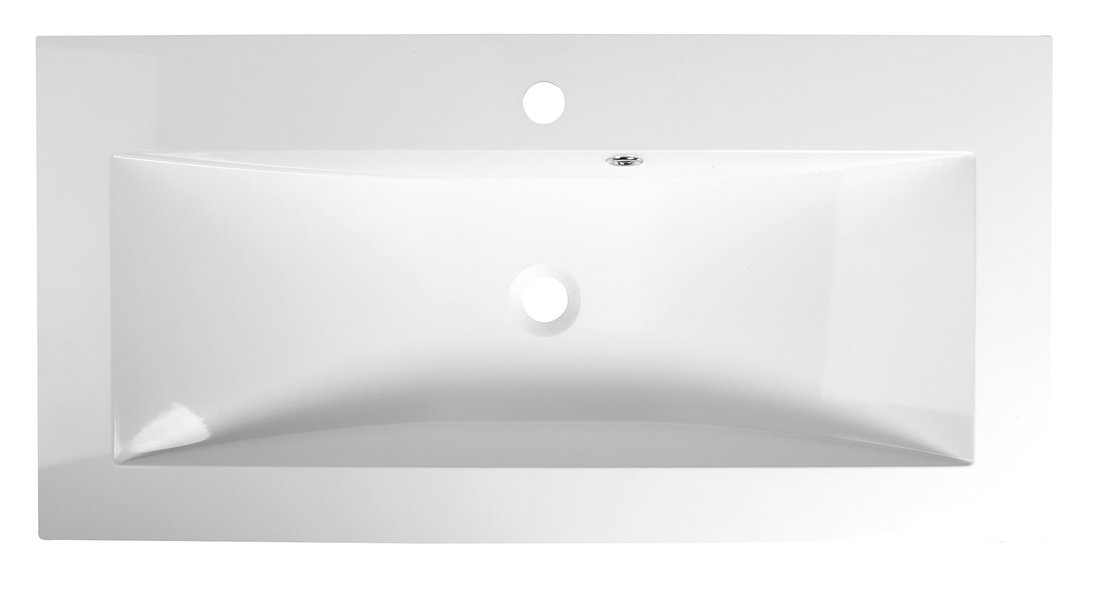 YUKON Gussmarmor-Waschtisch 90x45cm, weiß