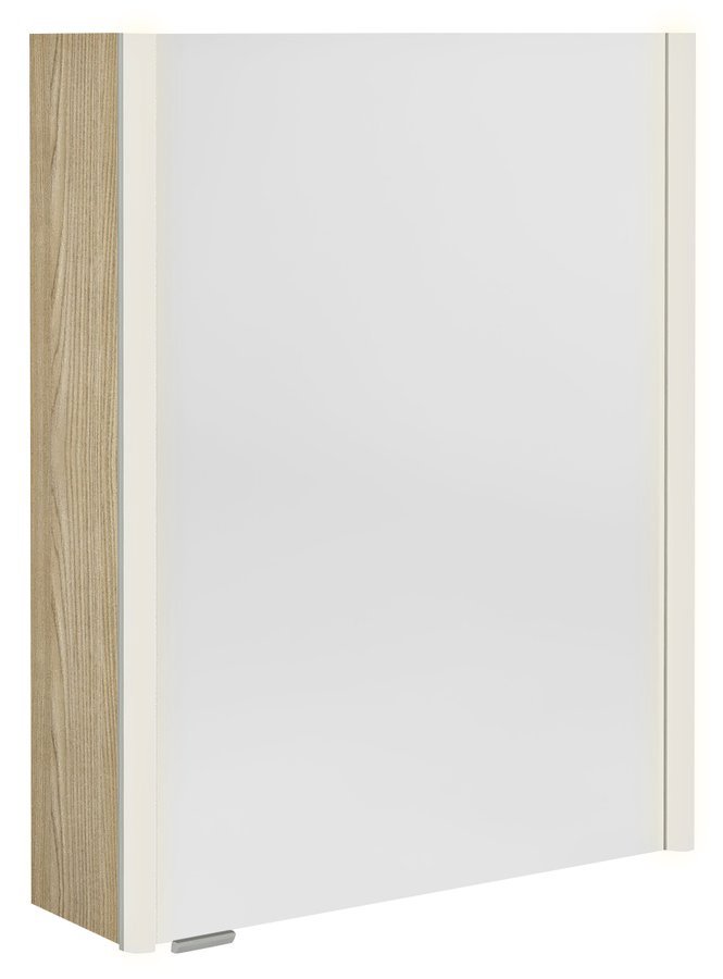 ALIX Spiegelschrank mit LED Beleuchtung 56x70x17,5cm, links/rechts, Eiche Bardini