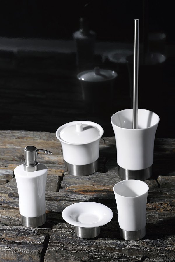 JUSTY WC-Bürste zum Stellen, Keramik/Edelstahl
