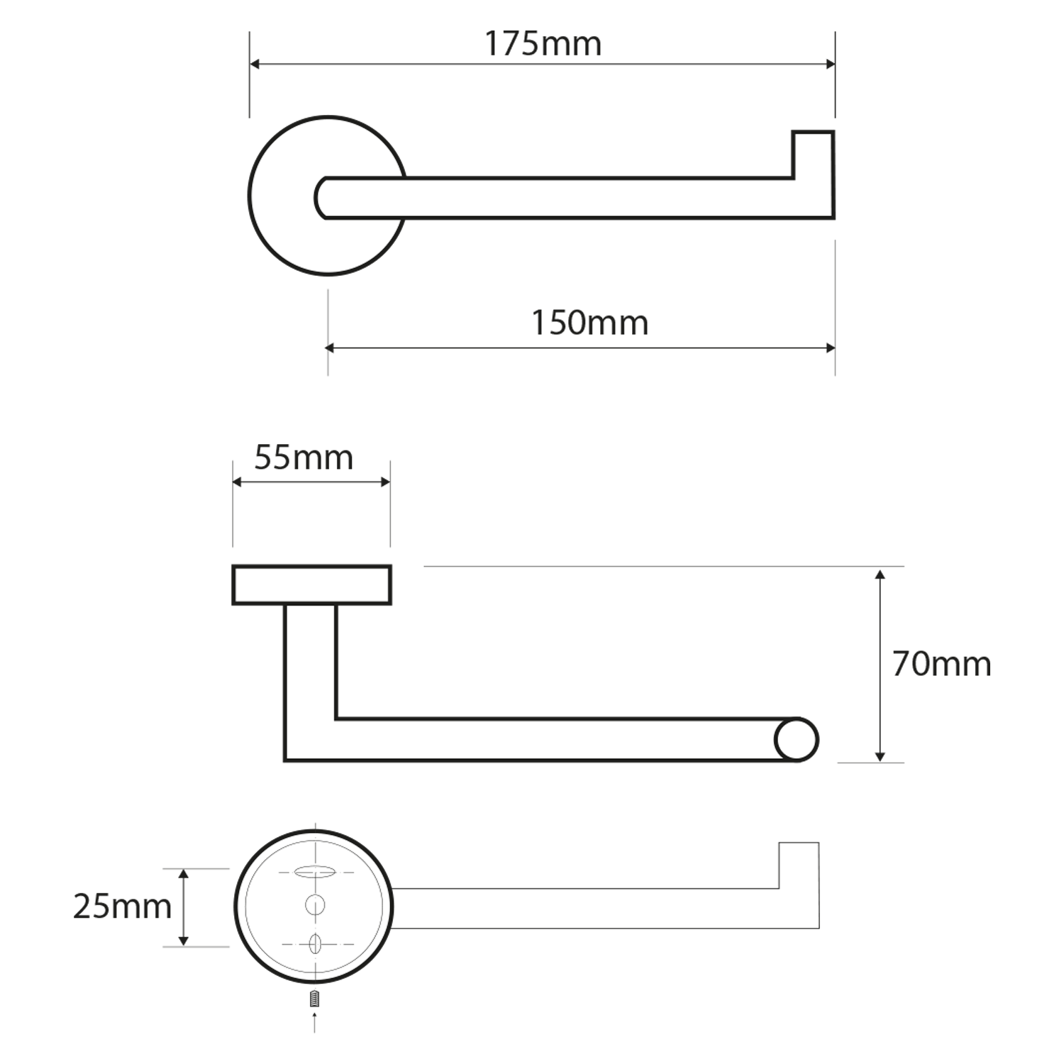 X-STEEL Toilettenpapierhalter ohne Deckel, gebürsteter Edelstahl