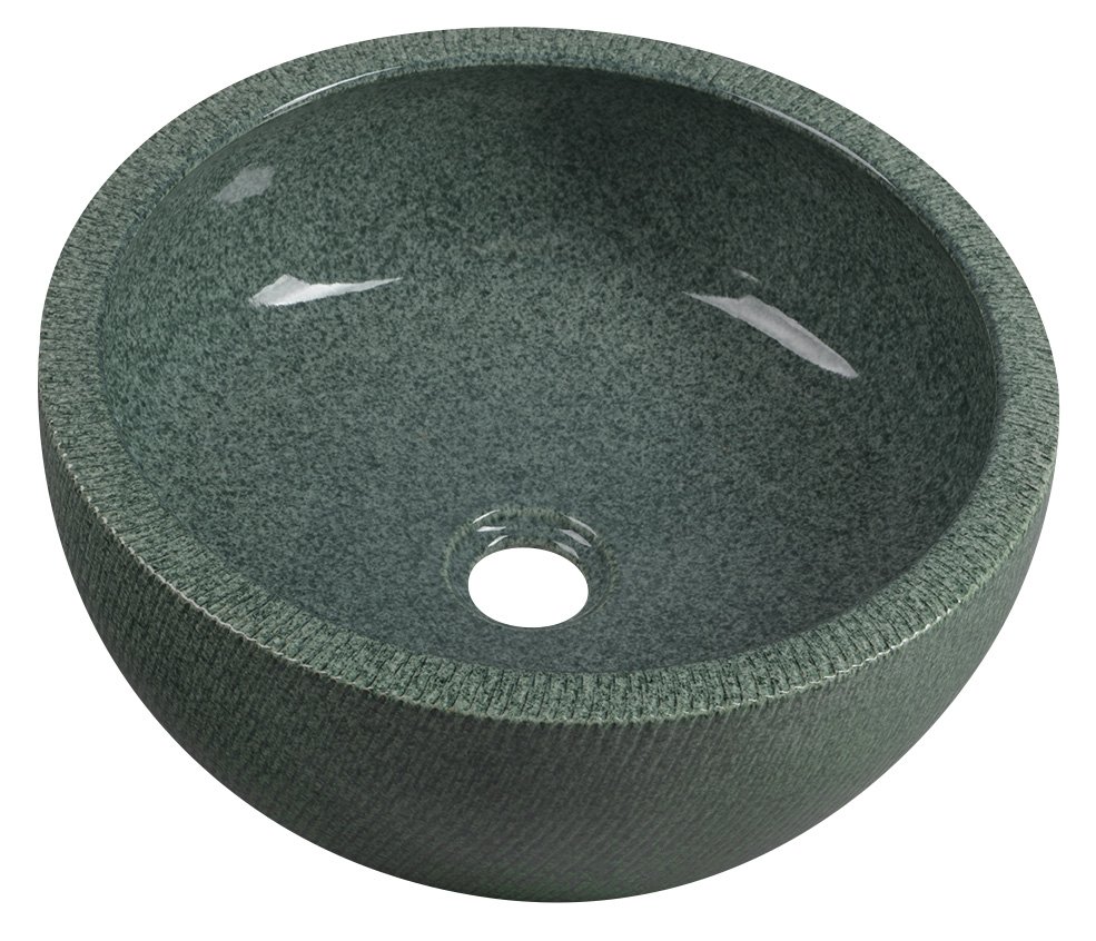 PRIORI Keramik-Waschtisch Durchmesser 42 cm, grun