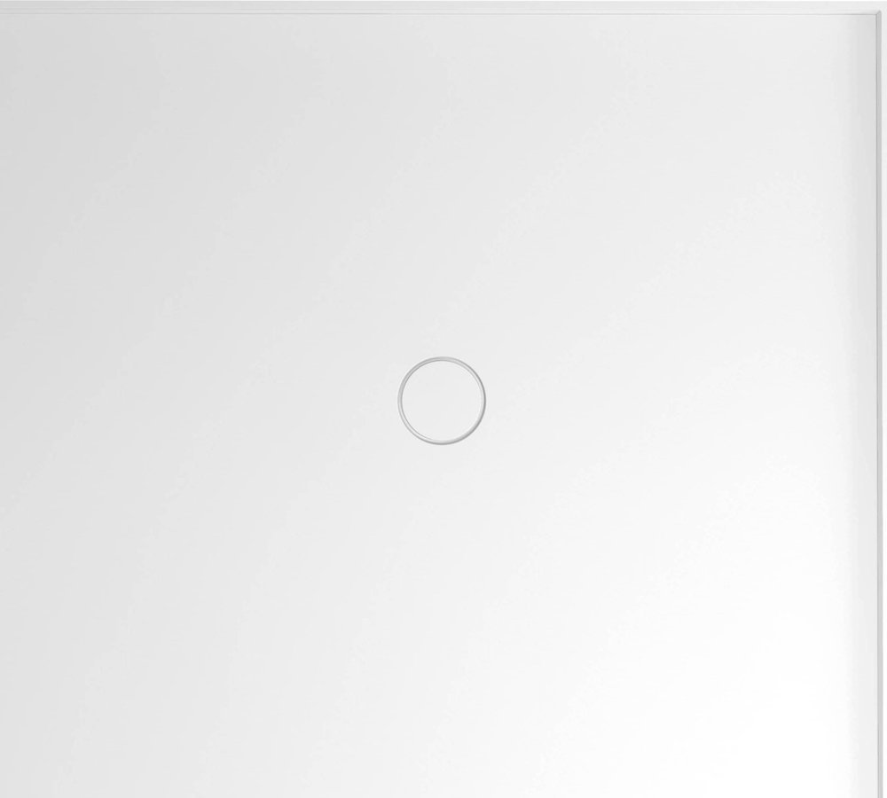 MIRAI Gussmarmor - Duschwanne, Rechteck 100x90x1,8cm, rechts, weiß