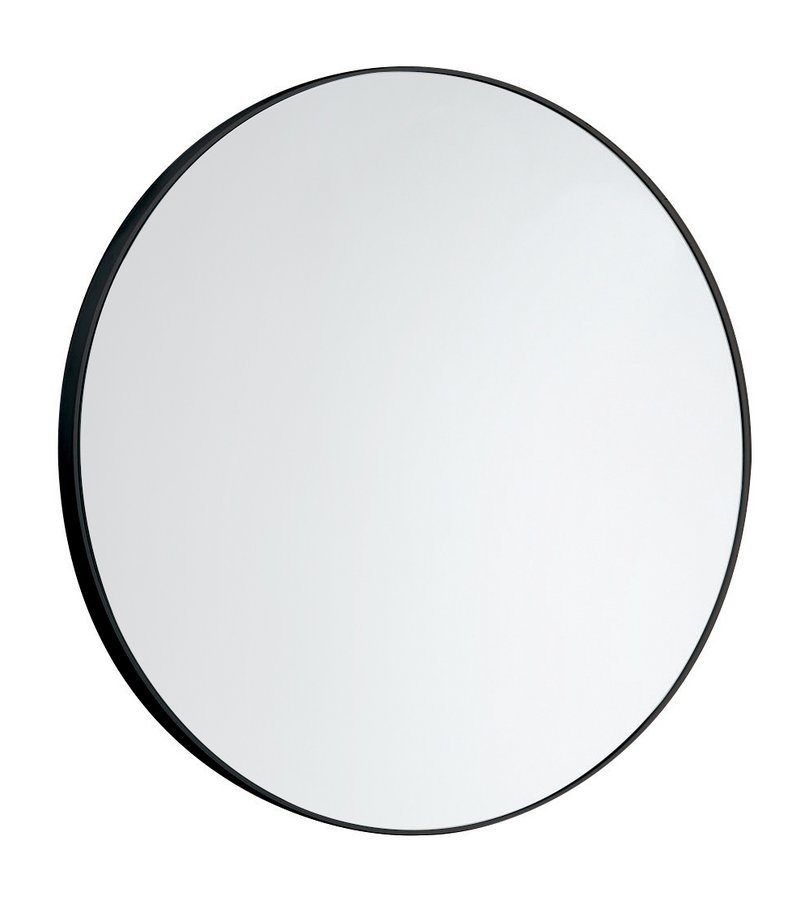Spiegel, rund, Durchmesser 60cm, ABS-Kunststoff, schwarz matt