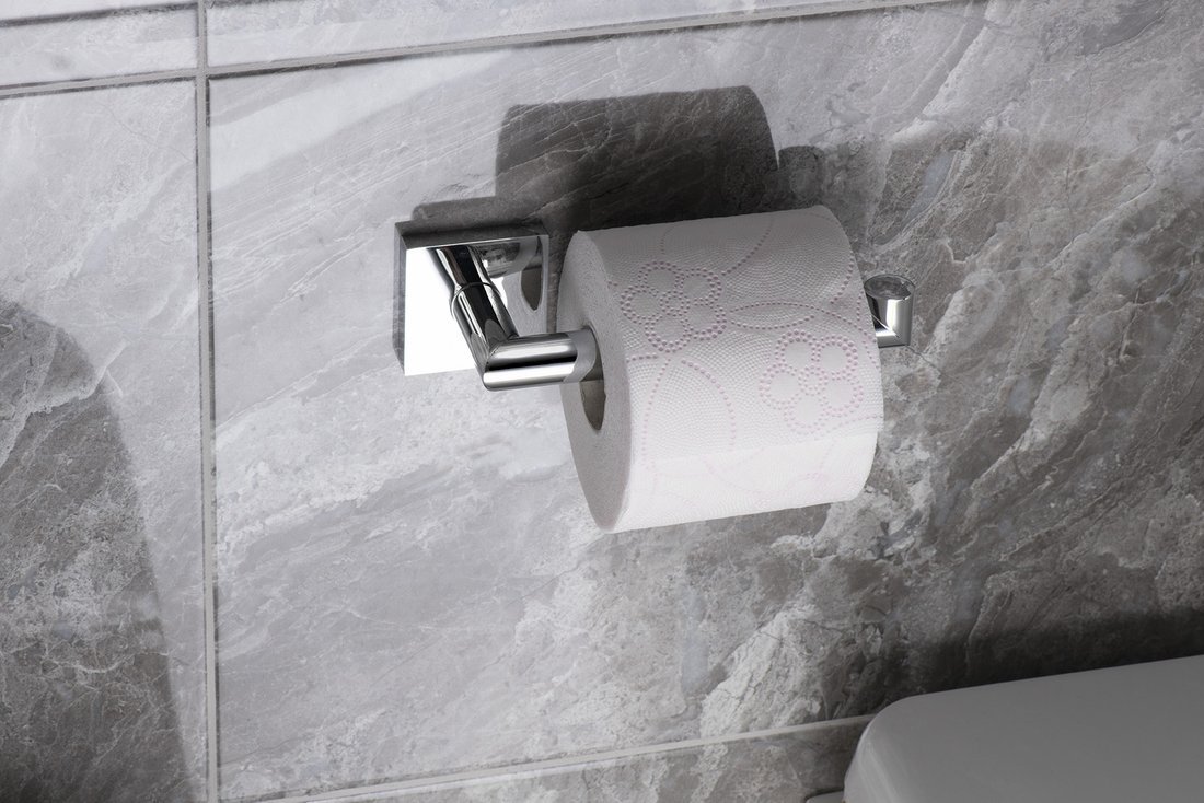 X-SQUARE Toilettenpapierhalter ohne Deckel, 180x55x70 mm, Chrom