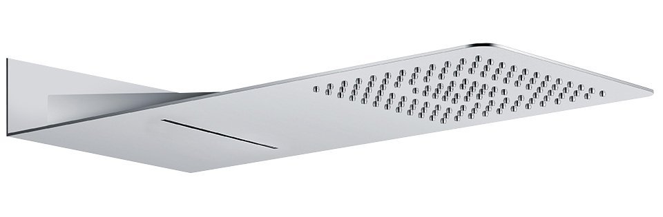 SLIM Wand-Kopfbrause, Kaskade, 220x500x2,4mm, polierter Edelstahl