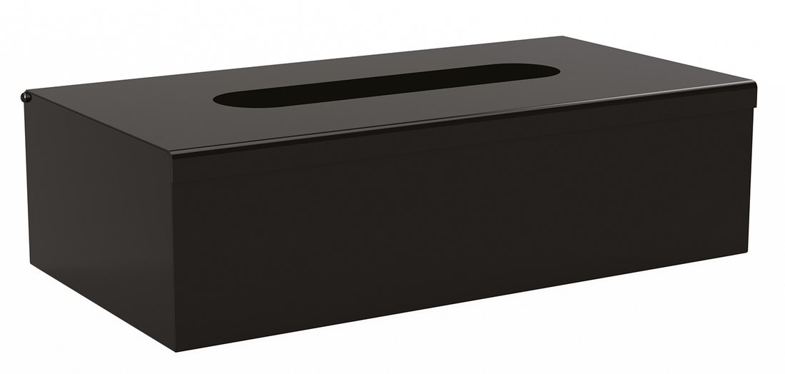 X-ROUND BLACK Taschentuchspender 250x130x75mm, schwarz