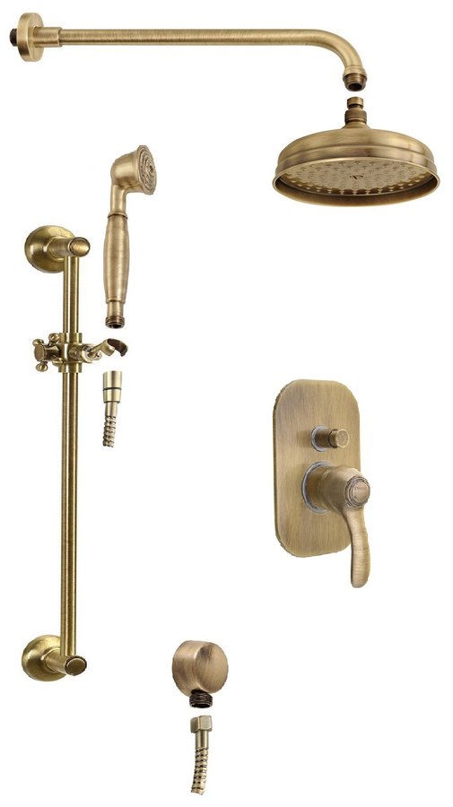 KIRKÉ Unterputz Duscharmatur mit Einhebelmischer, 2 Wege, Bronze