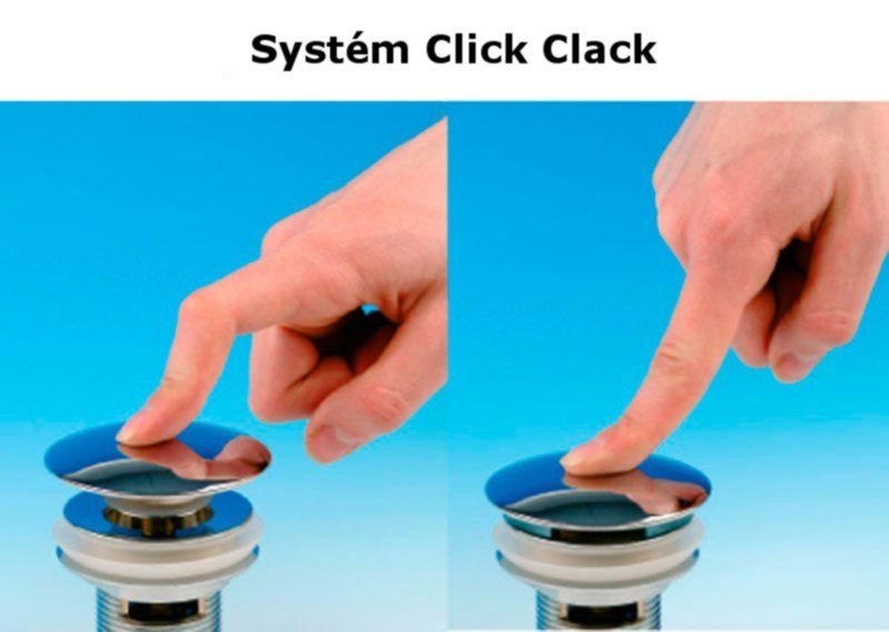 Ablaufgarnitur 5/4“ click-clack, H.20-70mm, chrom