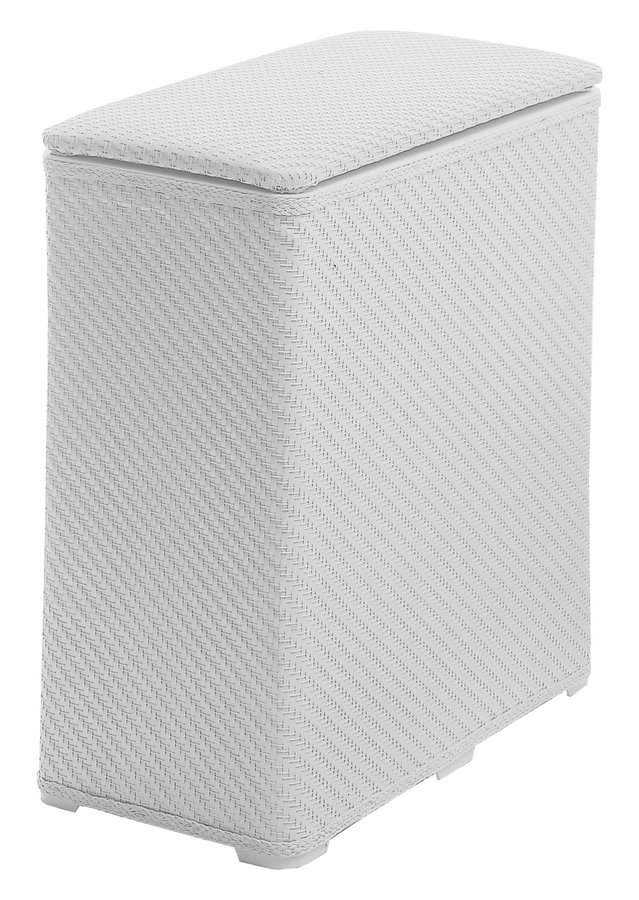 AMBROGIO Wäschekorb 50x55x28 cm, weiß