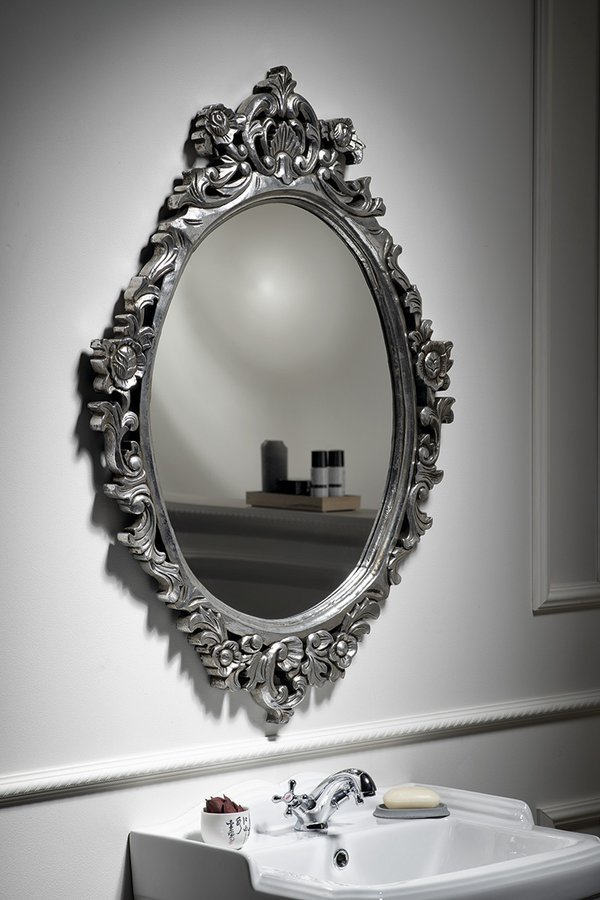 DESNA Rahmenspiegel, 80x100cm, Silber Antique