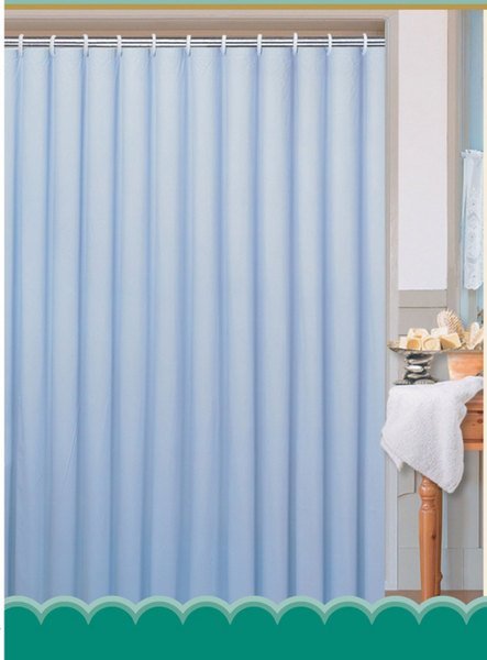 Duschvorhang 180x180cm, 100% Polyester, blau