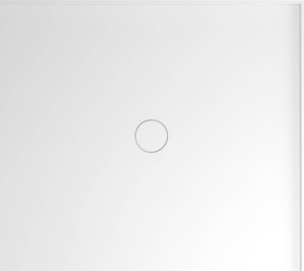 MIRAI Gussmarmor - Duschwanne, Rechteck 90x80x1,8cm, rechts, weiß