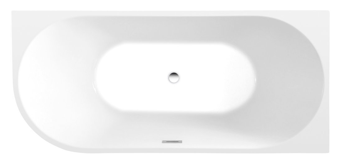 TIBERA R Freistehende Badewanne 170x80 cm, weiß