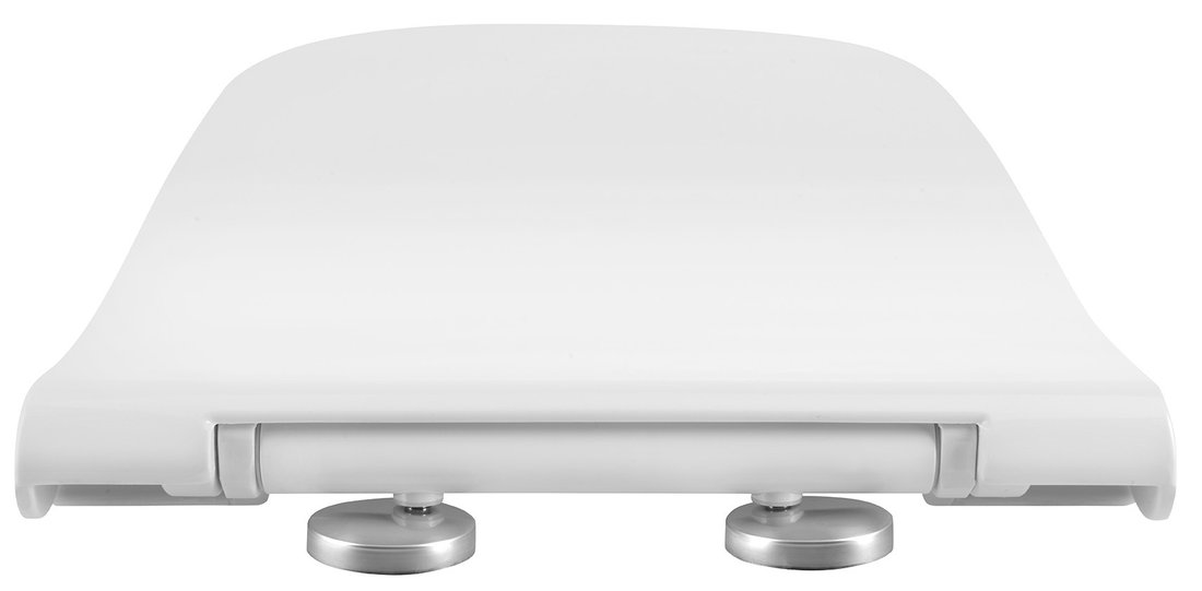 BELLO WC Sitz mit Soft Close System , Weiß/ Chrom