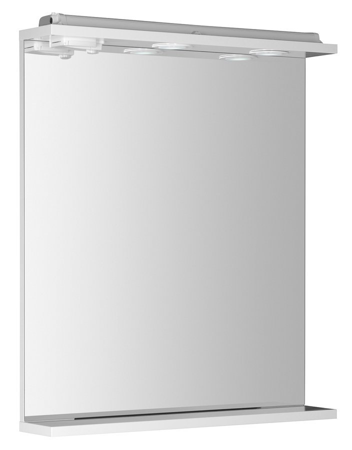 KORIN Spiegel mit LED Beleuchtung und Steckdose 60x70x12cm