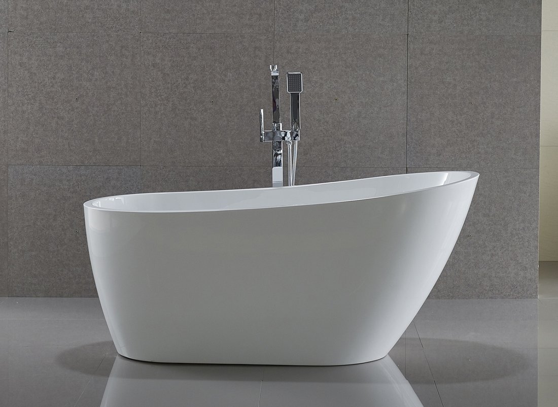 TISA Freistehende Badewanne 150x75 cm, weiß