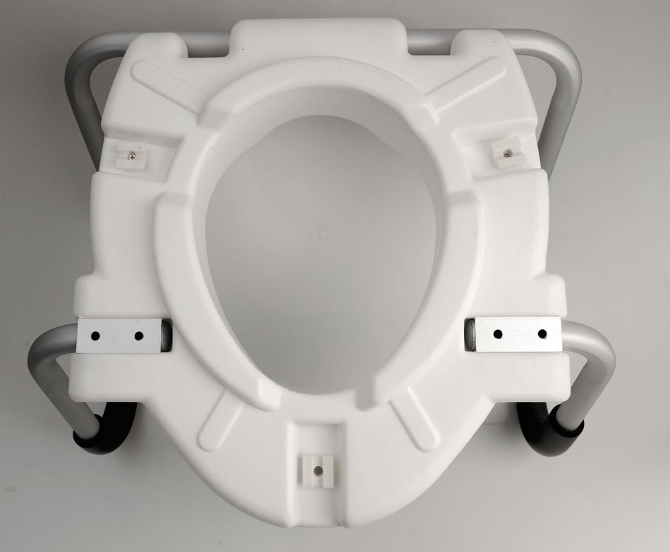 WC-Sitz erhöht um 10 cm, inkl. Haltegriffe, weiß
