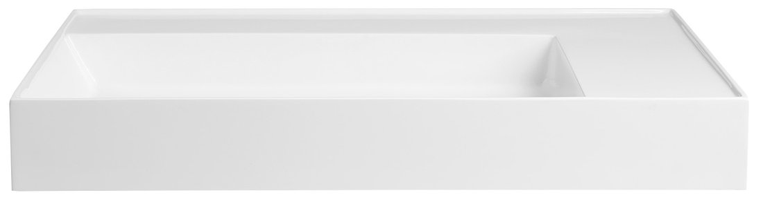 GODIVA Waschtisch 83x44cm, Gussmarmor, ohne Hahnloch, weiß