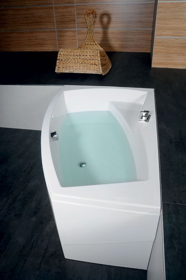 EVIA R 170 asymmetrische Badewanne 170x100x47cm, rechts, weiß