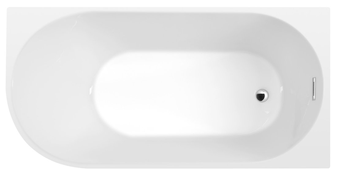 TIBERA R Freistehende Badewanne 150x75 cm, weiß