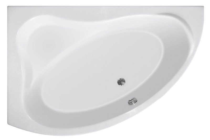 ORAVA Badewanne 150x90x38cm ohne Füße, links, weiß