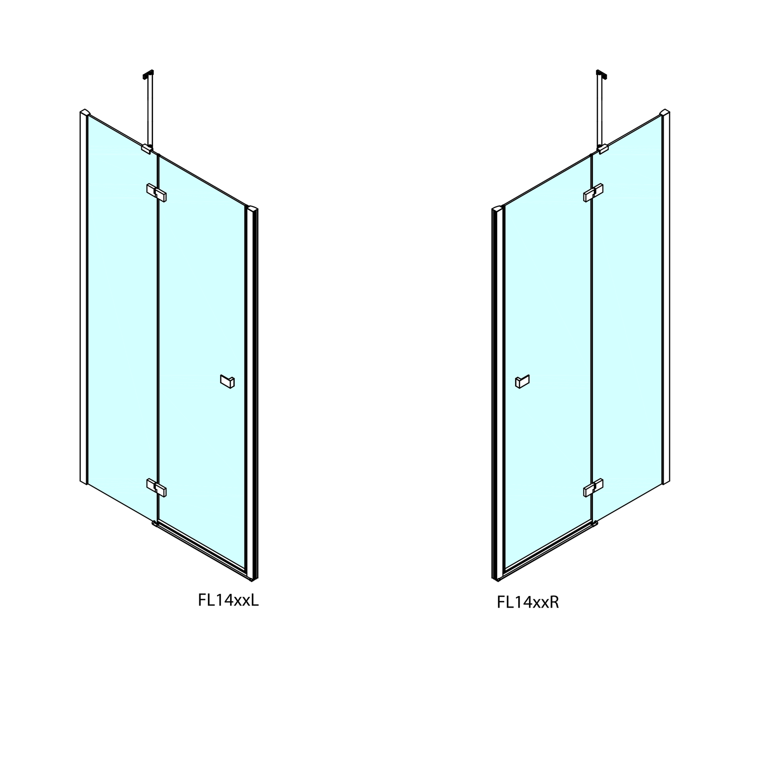 FORTIS LINE Duschtür für Nische 1500 mm, Klarglas, links