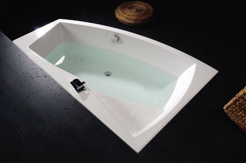 EVIA L 160 asymmetrische Badewanne 160x100x47cm, links, weiß