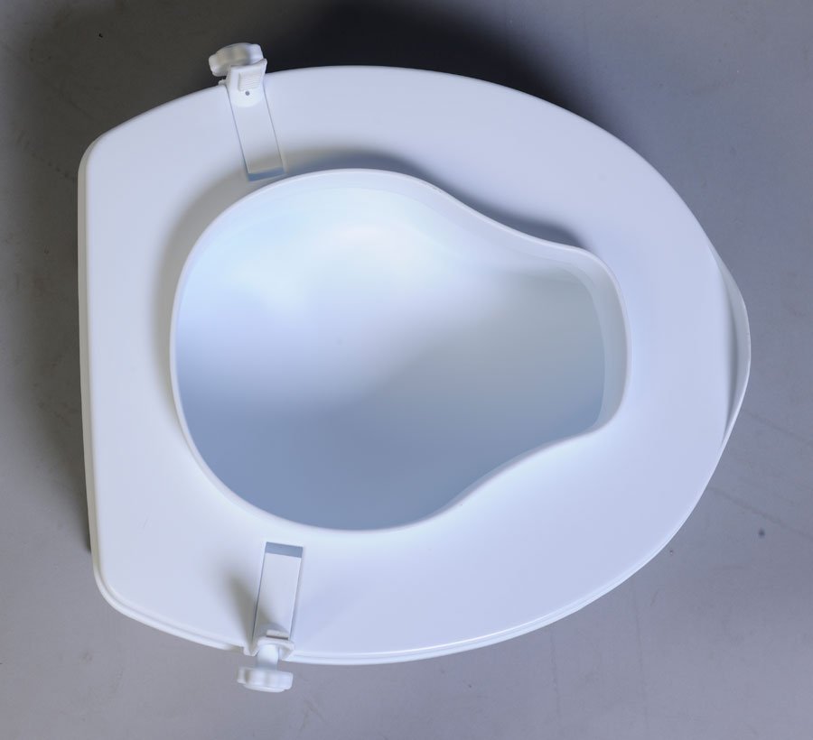 Erhöhter WC-Sitz 10 cm, ohne Haltegriffe, weiß