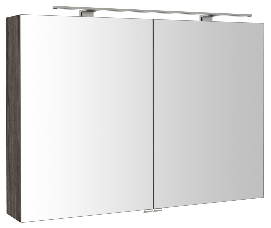 RIWA Spiegelschrank mit LED Beleuchtung, 101x70x17cm, Kiefer Rustikal