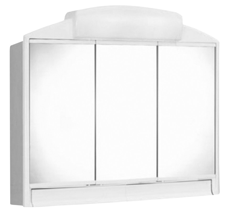 RANO Spiegelschrank 59x51x16cm, 2x12W, weiß Kunststoff