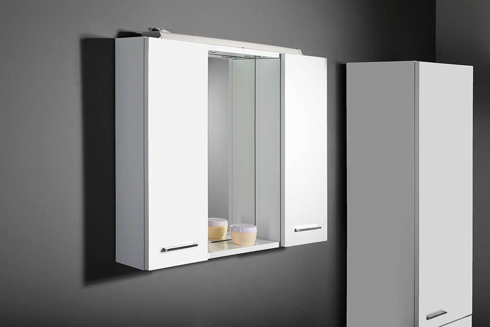 ZOJA/KERAMIA FRESH Spiegelschrank mit LED Beleuchtung, 70x60x14cm, weiß