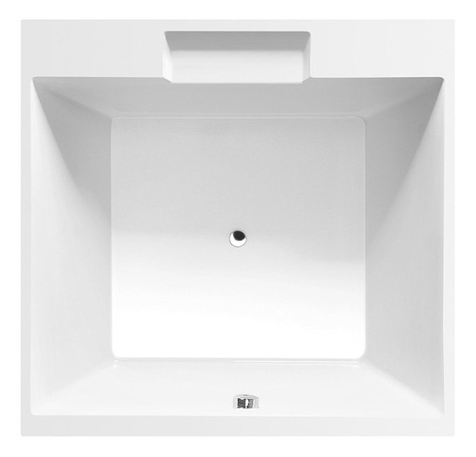 CAME Quadrat-Badewanne mit Rahmengestell 175x175x50cm, weiß