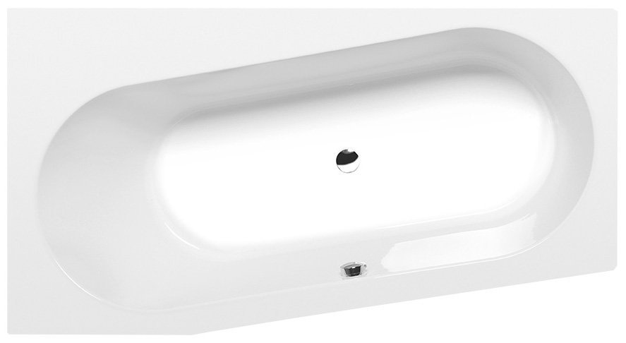 ASTRA WL SLIM asymmetrische Badewanne 165x90x48cm, weiß