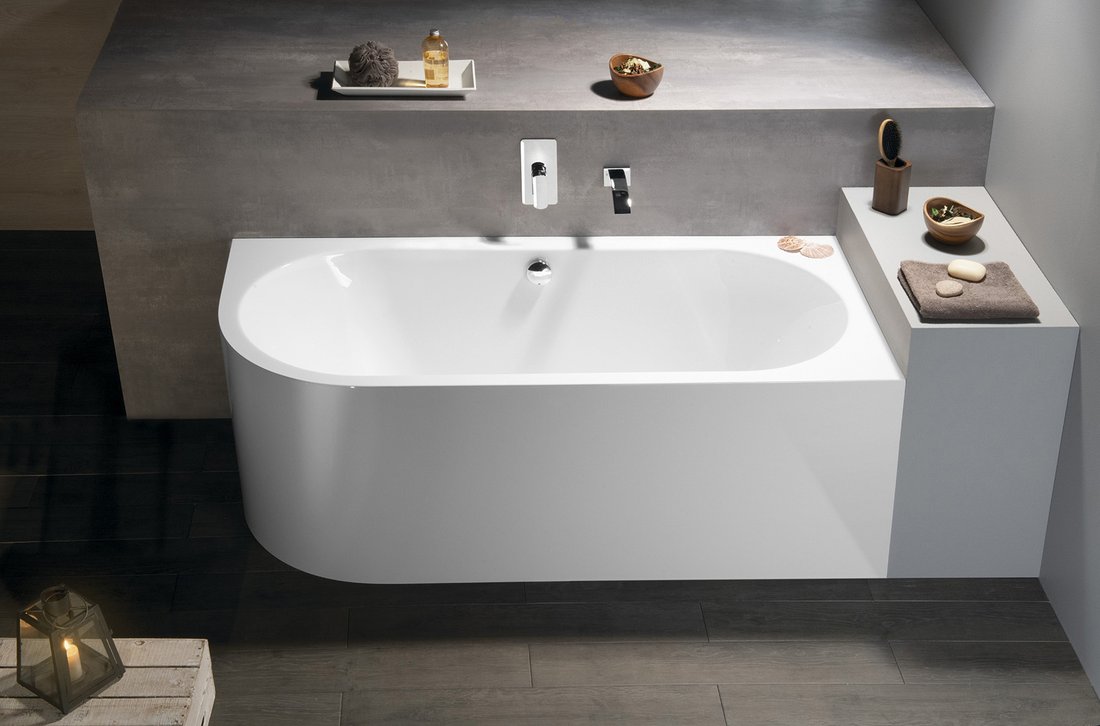 VIVA R MONOLITH asymmetrische Badewanne 170x75x60cm, weiß